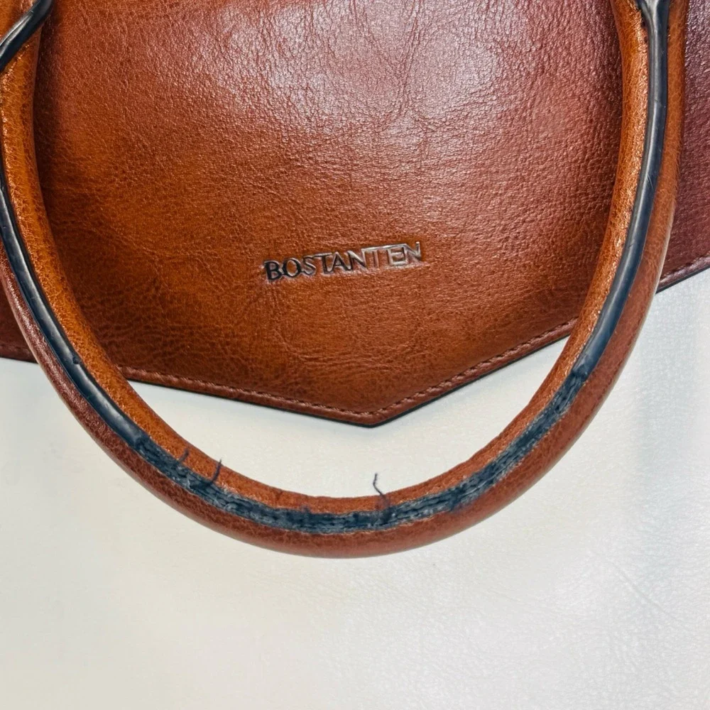 Bostanten Leather Laptop‎ Tote Briefcase Work Bag Multi Compartment Shoulder Bag
